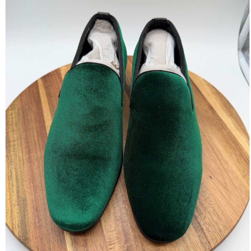 Jeko Men's Size 7 Green Velvet Loafers SM010-X Slip On Dress Shoes  0587